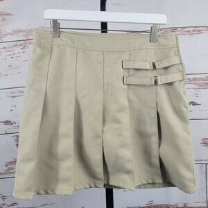 French Toast Uniform Khaki Skort Skirt Pleated Girls Size 16 1/2 Plus
